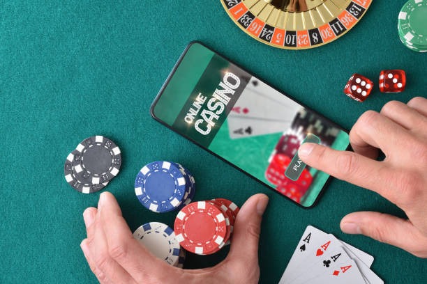 Live blackjack table Live blackjack table with dealer and player cards